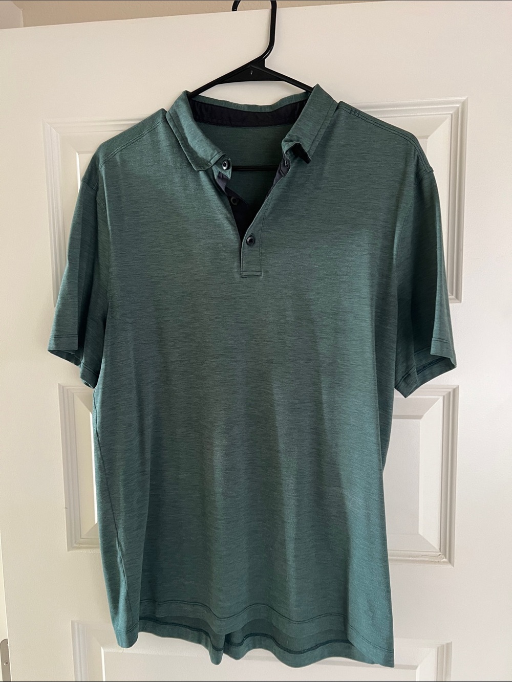 lululemon athletica Men's Heathered Teal Polo